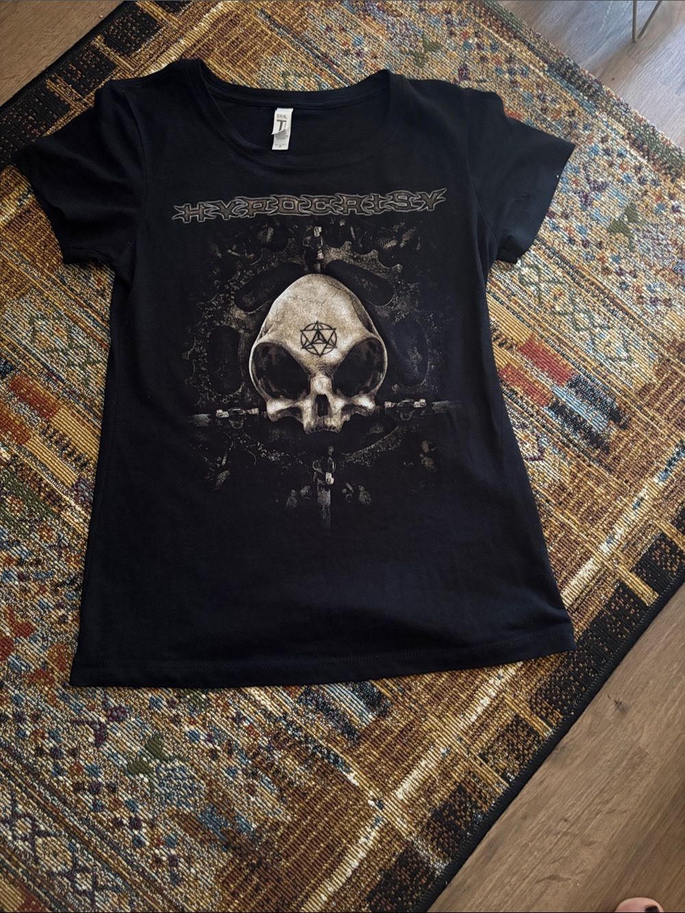 Hypocrisy band Skull woman’s Tee - Pentagram Design 🖤